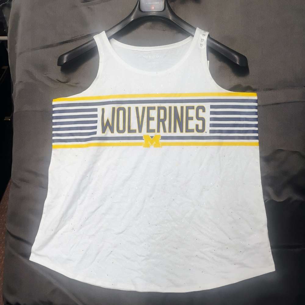 Fifth & Ocean Michigan Wolverines Tank Top Womems Plus Size 20 Athleisure Gym